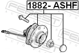1882ASHF Febest Ступица колеса передняя