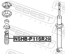 NSHBP11SR20 Febest Буфер (отбойник) амортизатора переднего + пыльник