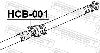 HCB001 Febest Подвесной подшипник кардана