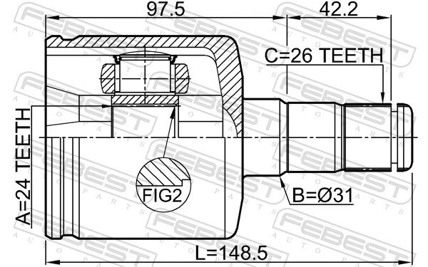 8689223 Volvo Граната внутренняя передняя левая
