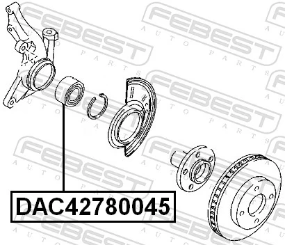 DAC42780045 Febest Подшипник ступицы передней