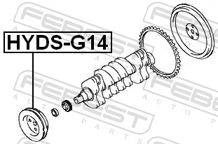 Polia de cambota Hyundai Coupe 1 RD