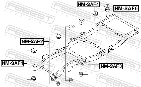 NMSAF3 Febest Крепление платформы