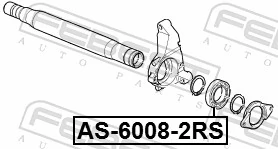 AS60082RS Febest Подвесной подшипник передней полуоси