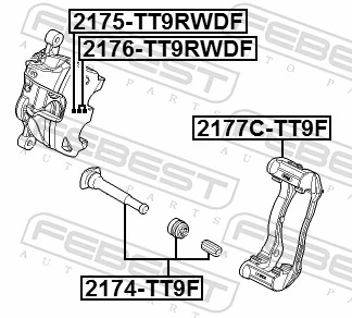 Kit de reparação de suporte do freio dianteiro Volkswagen AMAROK 2HA, 2HB, S1B, S6B, S7A, S7B