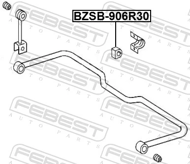 BZSB906R30 Febest Прокладка стабильзатора заднего