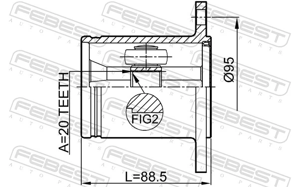 Junta homocinética interna traseira Lexus RX U3
