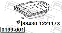 0199001 Febest Пробка поддона двигателя
