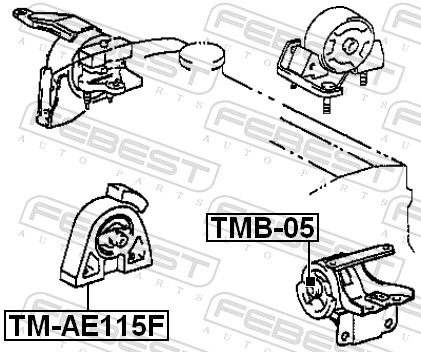 TMAE115F Febest Подушка передней опоры двигателя