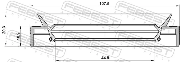 K68014931AA Fiat/Alfa/Lancia Сальник редуктора заднего моста