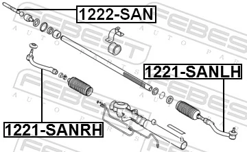 1222SAN Febest Тяги рулевые