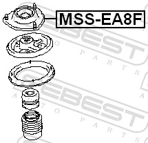 MSSEA8F Febest Подушка амортизатора переднего