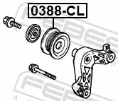 0388CL Febest Ролик приводного ремня, паразитный