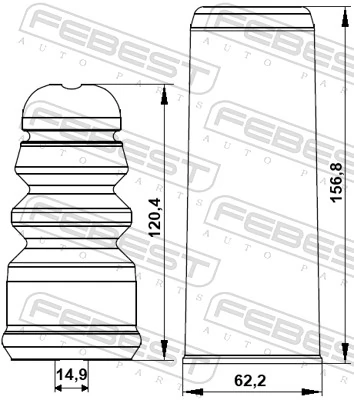 Отбойник задний Audi A4 B8 седан (8K2) (2007 - 2015) цена, от 20.76 USD