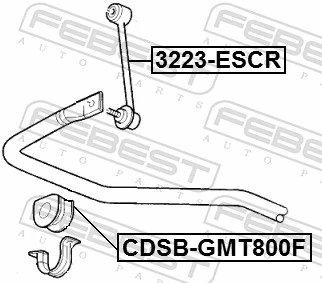 CDSBGMT800F Febest Разрезная втулка стабилизатора