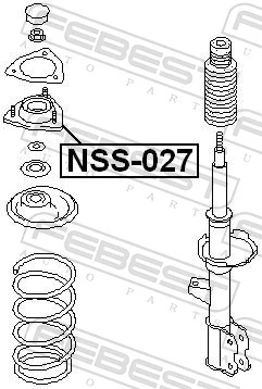 NSS027 Febest Подушка амортизатора переднего