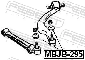 MBJB295 Febest Пыльник опоры шаровой нижней