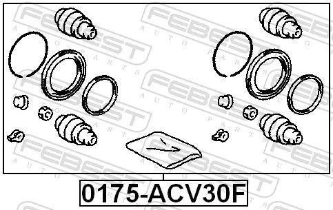 0175ACV30F Febest Ремкомплект суппорта тормозного, переднего