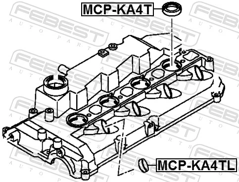 MCPKA4TL Febest Прокладки свечных колодцев