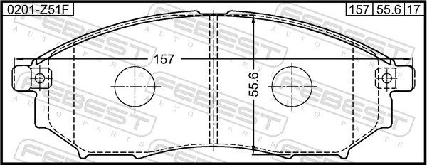 0201Z51F Febest Колодки передние