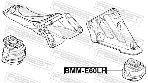 Гидроопора двигателя левая BMW 22116775487 цена, от 72.85 USD