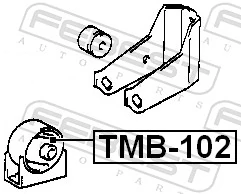 Подушка (опора) двигателя левая передняя T0912FMZ RBI