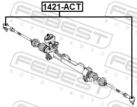 1421ACT Febest Наружный наконечник рулевой тяги