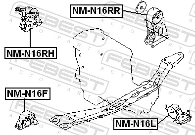 Купить Правая подушка двигателя Ниссан Альмера II N16