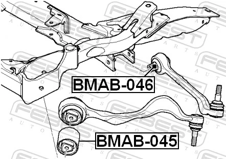 BMAB046 Febest Сайлентблок нижнего переднего рычага