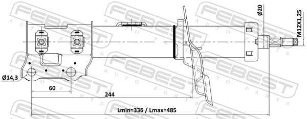 RS3330048 Raiso Амортизатор передней подвески правый