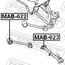 MAB023 Febest Сайлентблок задней поперечной тяги