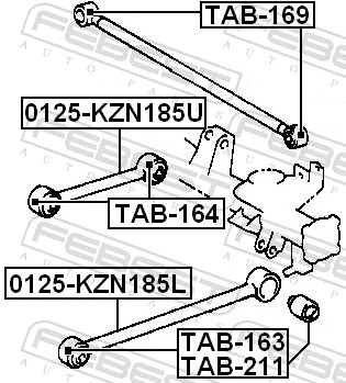 TAB211 Febest Сайлентблок задней тяги