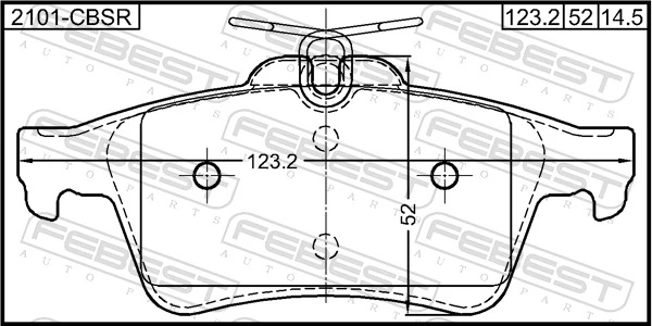2101CBSR Febest Колодки тормозные дисковые комплект