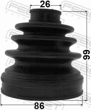 Bota de proteção interna de junta homocinética do semieixo dianteiro SsangYong Actyon