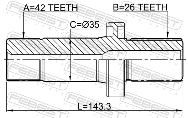 Вал привода промежуточный LPR DS61189