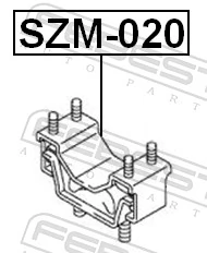 SZM020 Febest Задняя подушка двигателя