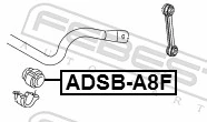 ADSBA8F Febest Разрезная втулка стабилизатора