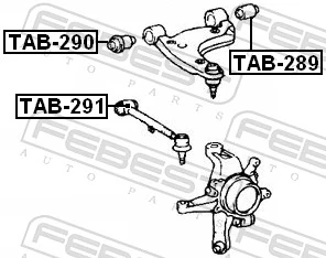 TAB289 Febest Сайлентблок верхней передней подвески