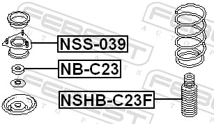 NSHBC23F Febest Пыльник стойки передней