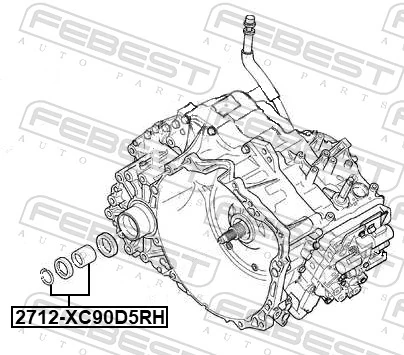 2712XC90D5RH Febest Втулка АКПП к раздаточной коробке