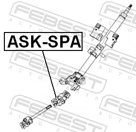 ASKSPA Febest Кардан вала рулевой колонки, верхний