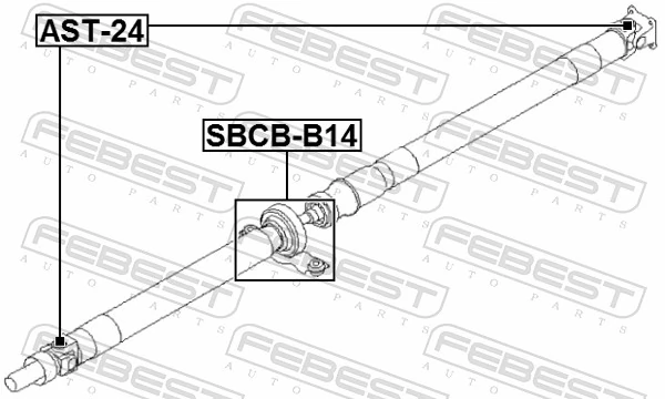 SBCBB14 Febest Подвесной подшипник кардана