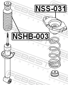 NSHB003 Febest Пыльник заднего амортизатора