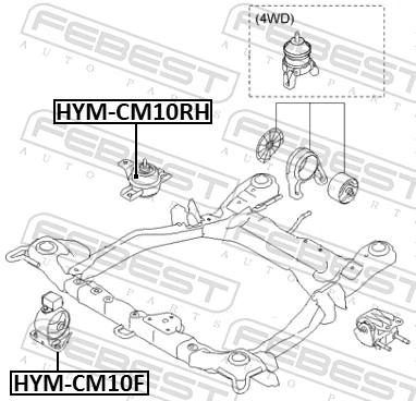 Подушка двигателя передняя Lemforder 43330