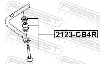 2123CB4R Febest Тяжка стабилизатора, заднего