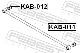 KAB012 Febest Сайлентблок задней реактивной тяги