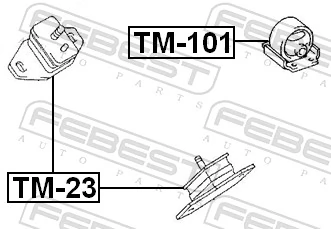 TM101 Febest Задняя подушка двигателя