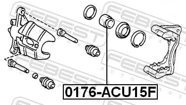 0176ACU15F Febest Поршень тормозного суппорта переднего