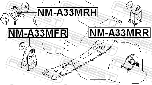 NMA33MRR Febest Задняя подушка двигателя