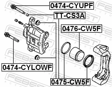 Ремкомплект тормозной системы Mitsubishi Lancer X седан (CY_A, CZ_A) (2007 - 2026) цена, от 15.49 USD